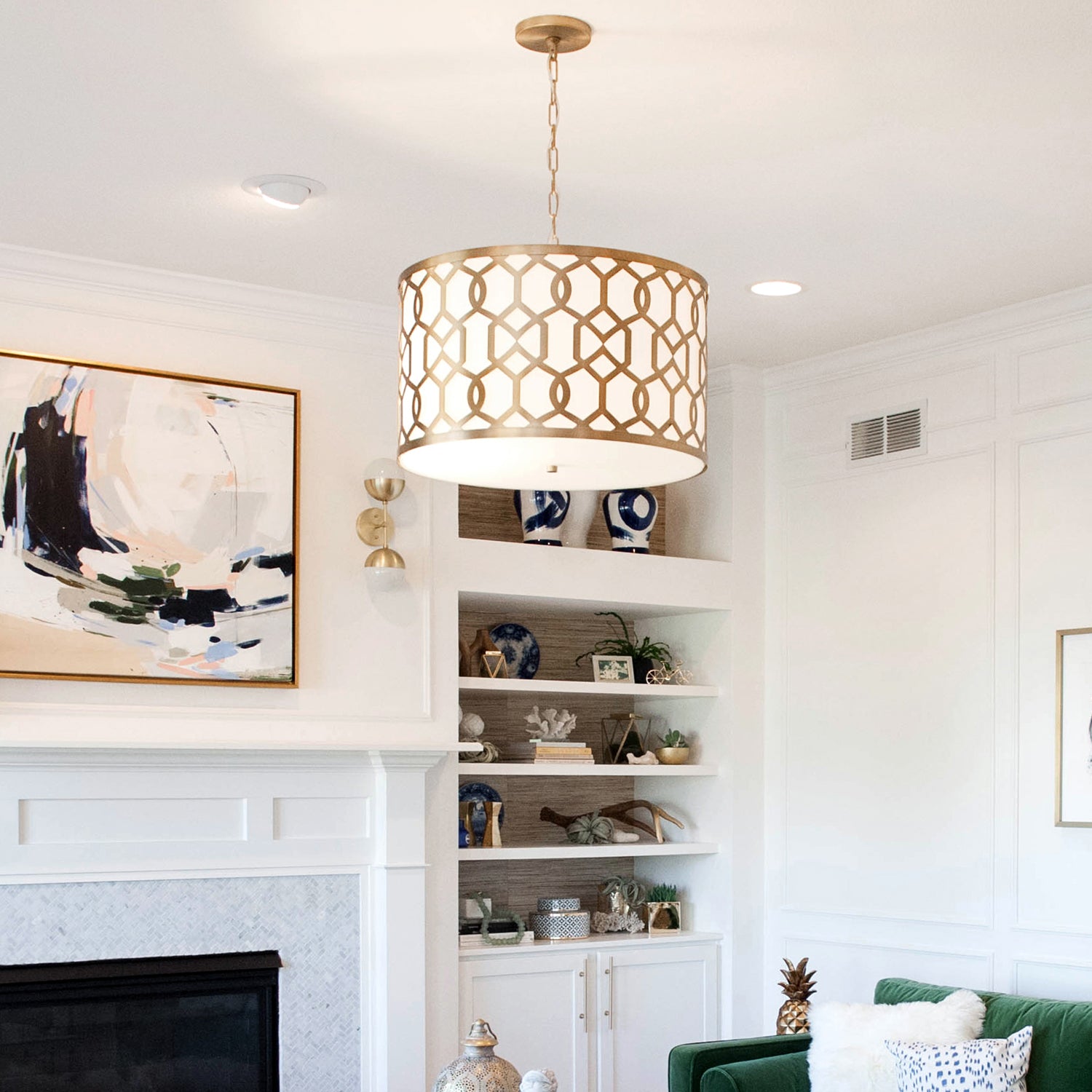 Libby Langdon for Crystorama 3-Light Jennings Chandelier