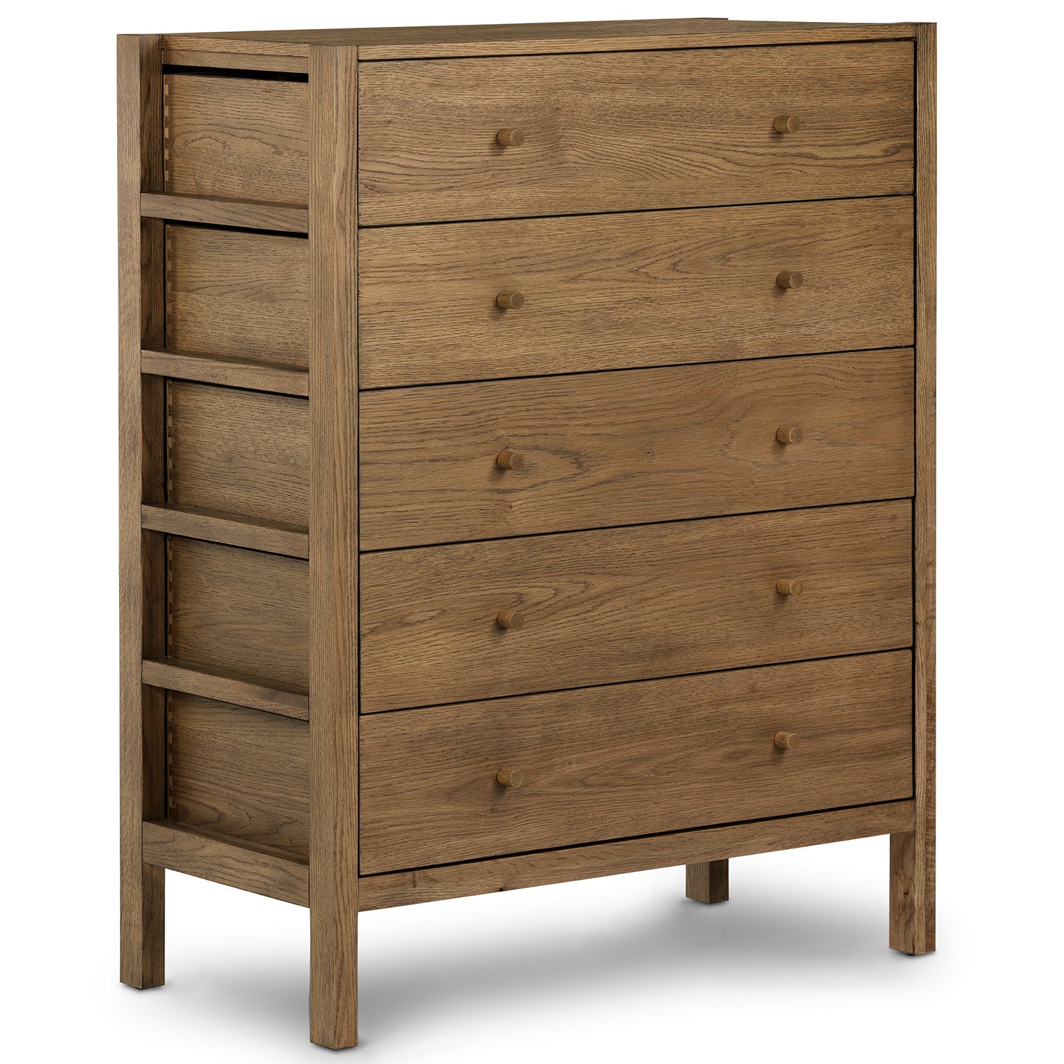 tall dresser drawers for sale Four Hands Meadow 5-Drawer Dresser Tawny Oak