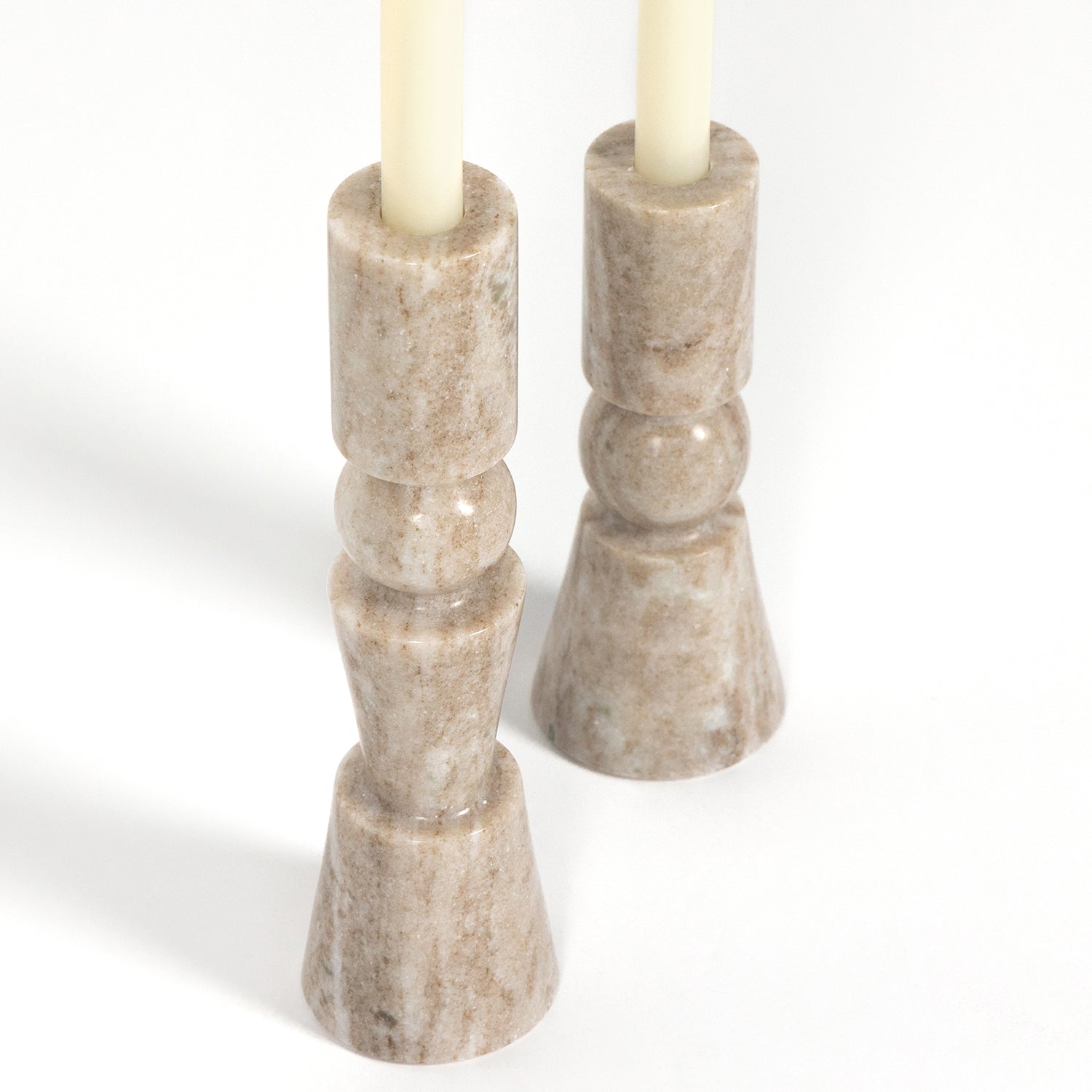 Four Hands Rosette Taper Candlestick Set