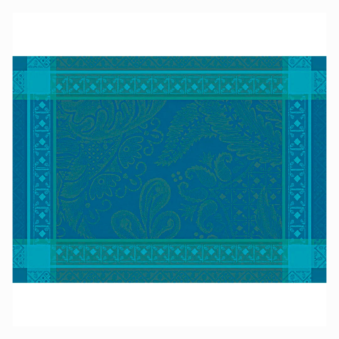 Garnier Thiebaut Isaphire Emeraude Jacquard Placemat Set Of 4