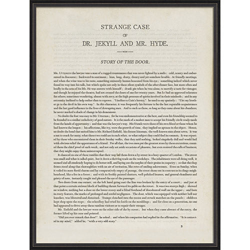 Literature Strange Case of Dr Jekyll and Mr Hyde Framed Print