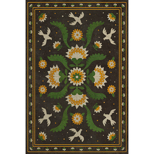 Applique - Greenest Dells Vinyl Floorcloth