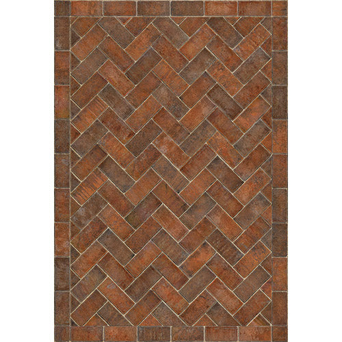 Herringbone - Trip to Market Square Vinyl Floorcloth