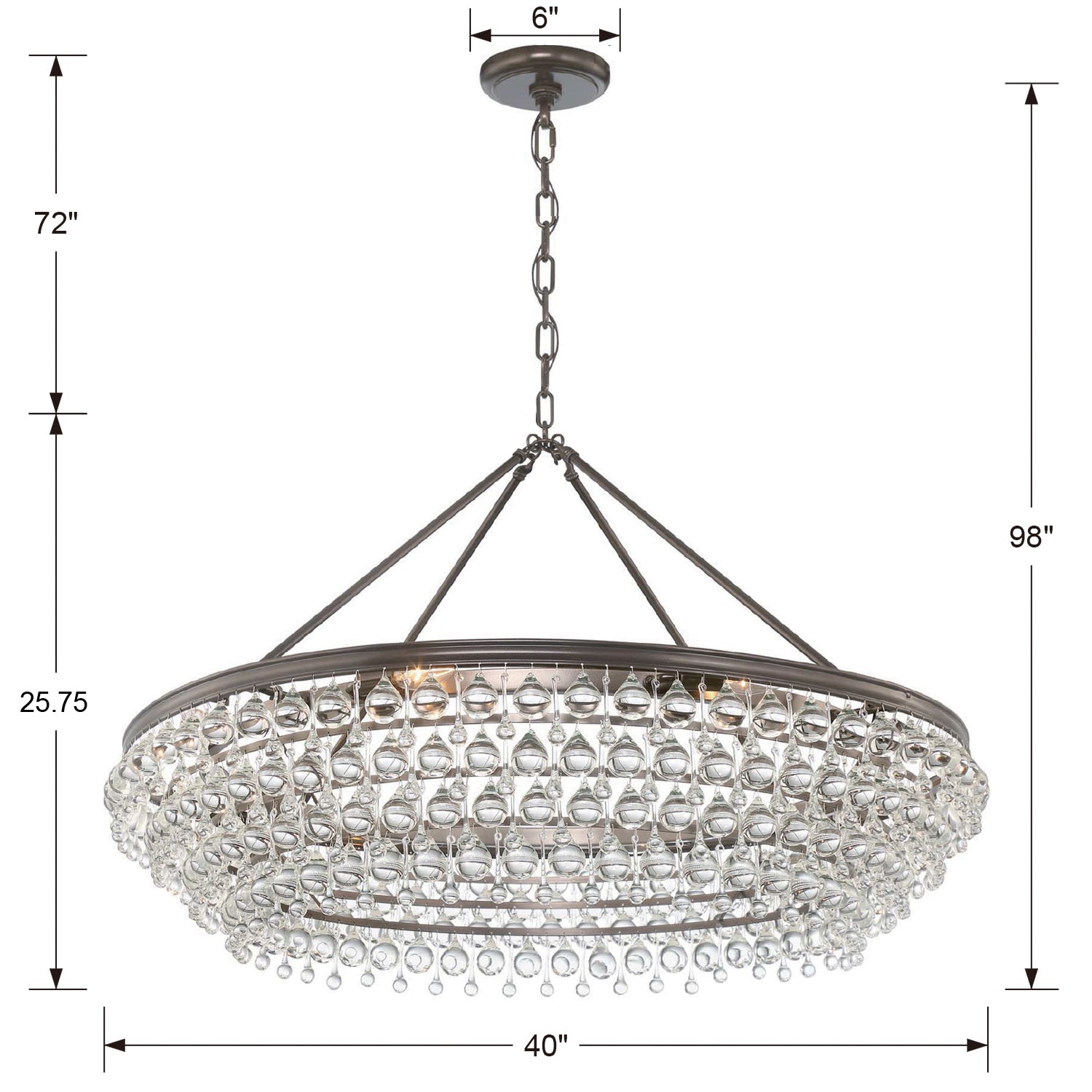 Crystorama Calypso 278 8-Light Chandelier
