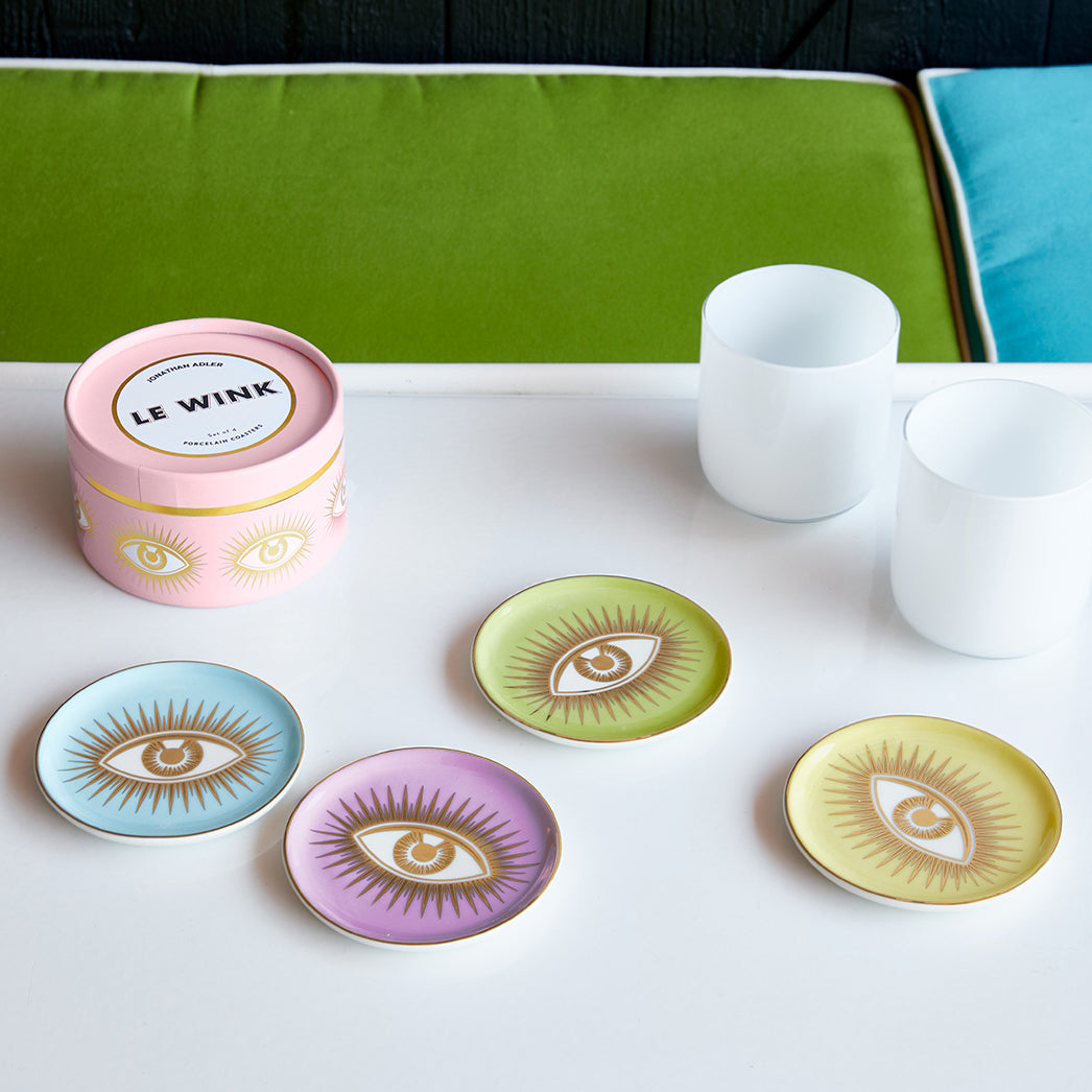 Jonathan Adler Le Wink Coaster Set Of 4