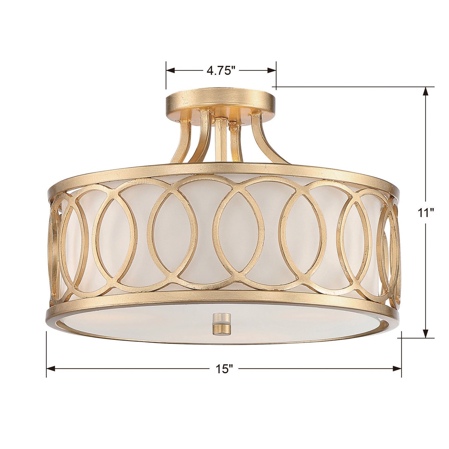 Libby Langdon for Crystorama Graham Semi Flush Ceiling Mount