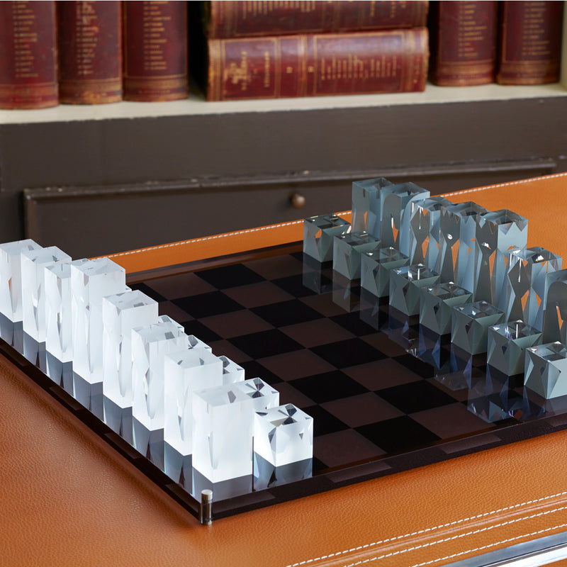Jonathan Adler Acrylic Smoke Chess Set