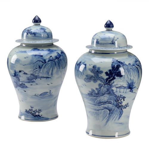 Wildwood Blue June Temple Jar Set Of 2