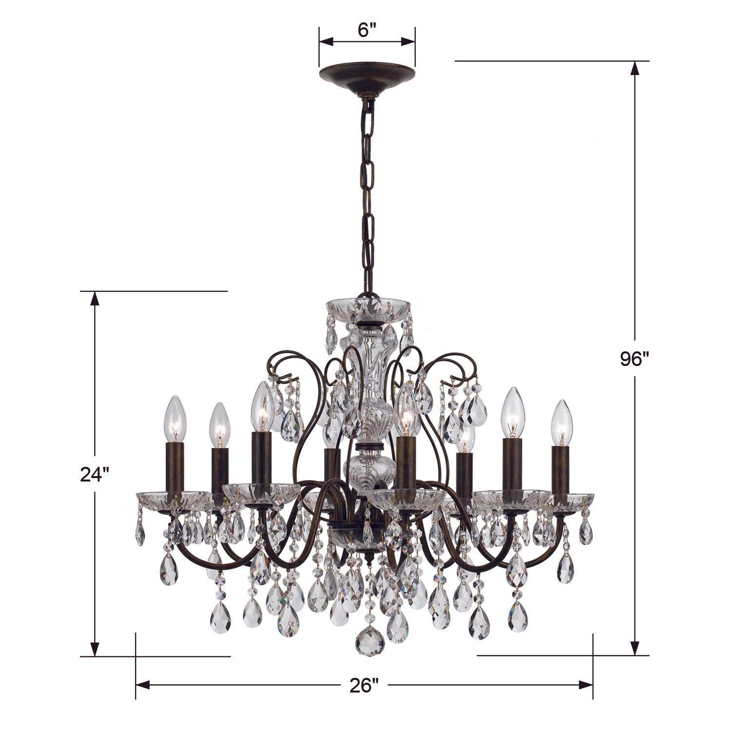 Crystorama Butler 8-Light Chandelier