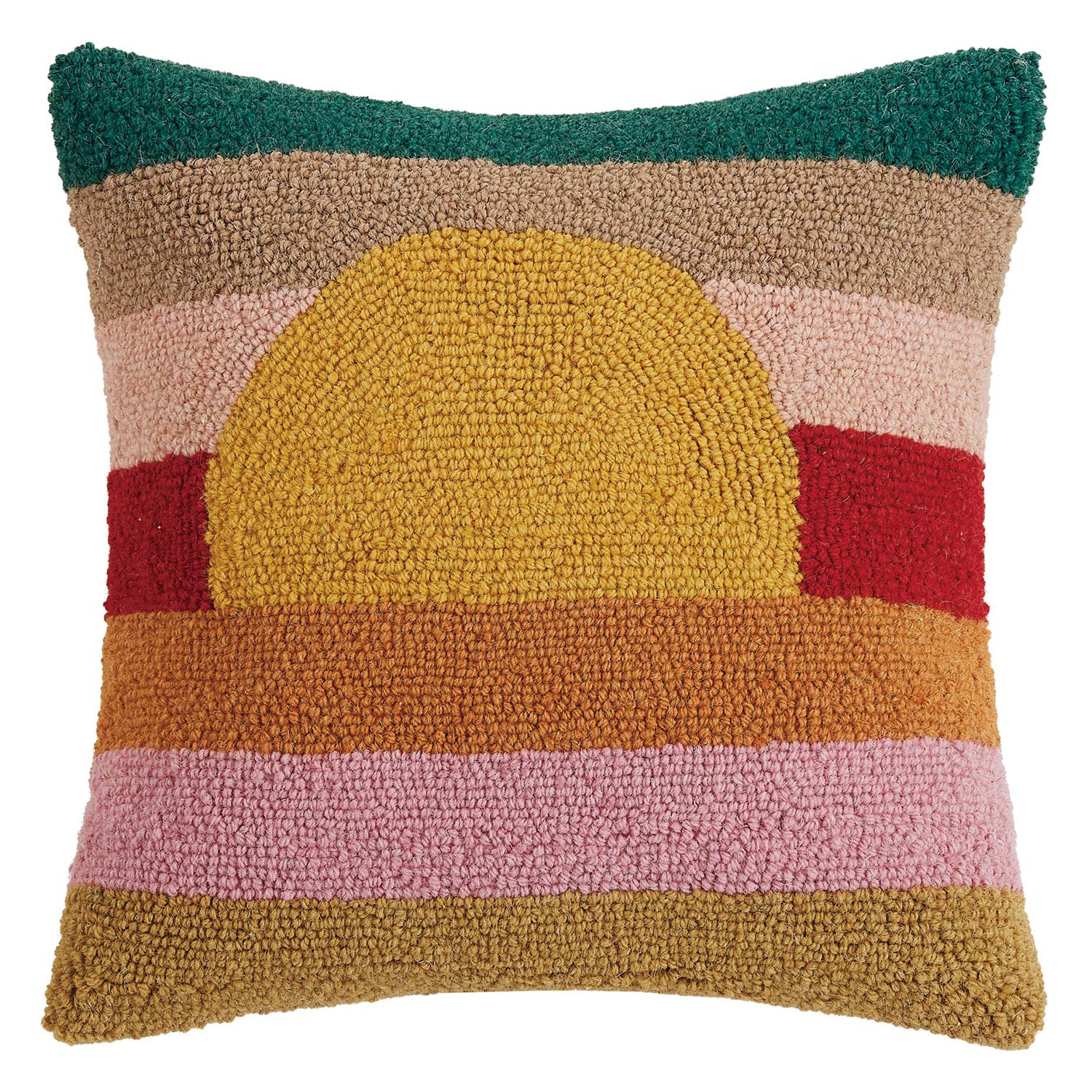 Cat Coq Sunset Waves Hook Throw Pillow