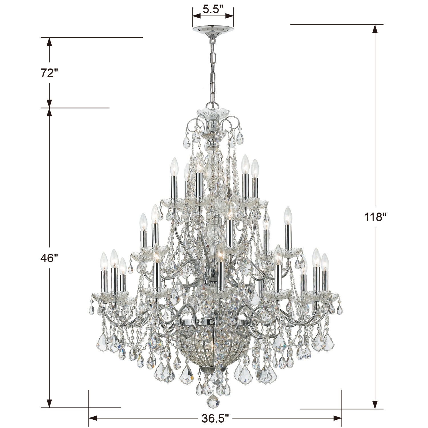 Crystorama Imperial 26-Light Chandelier