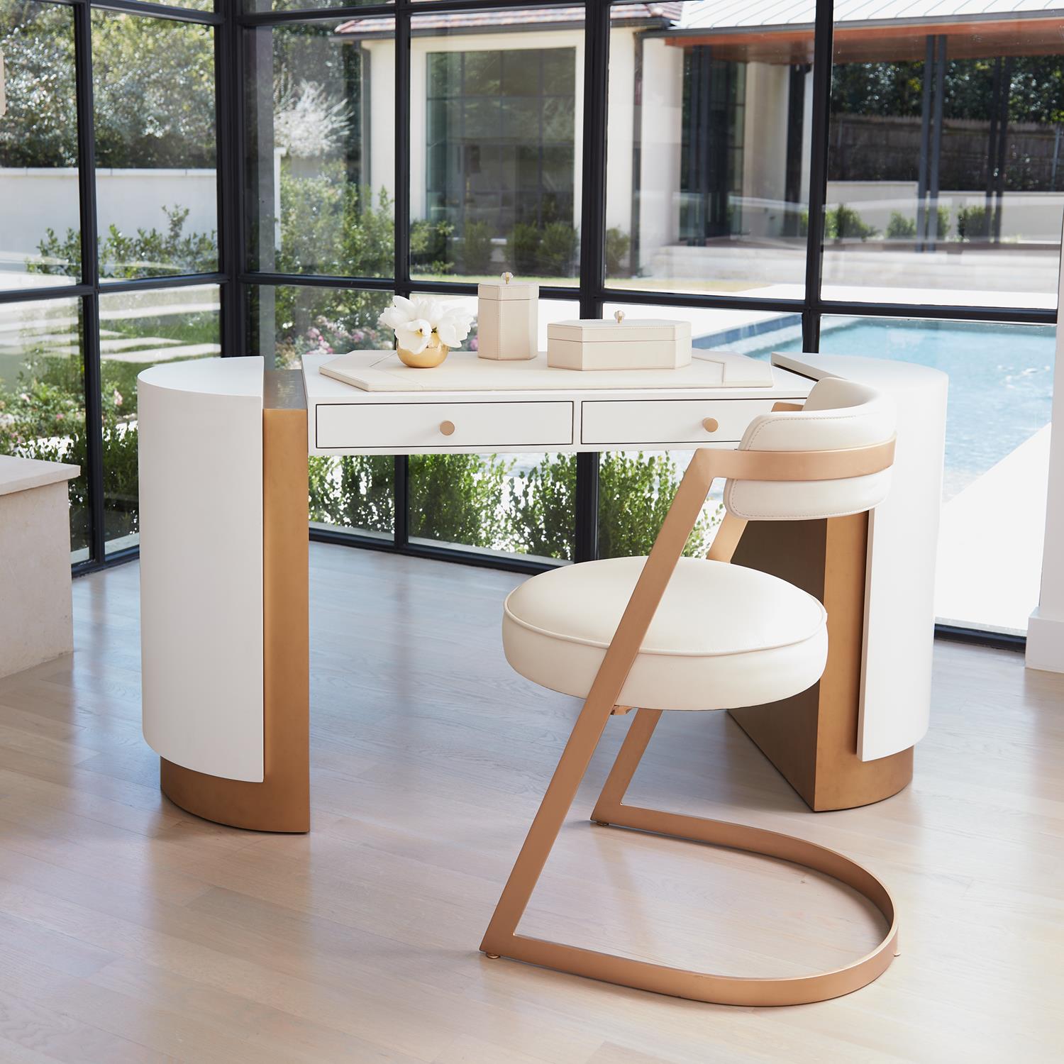 Global Views Tiffany Leather Desk Blotter