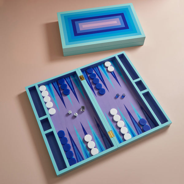 Jonathan Adler Scala Backgammon Set Paynes Gray