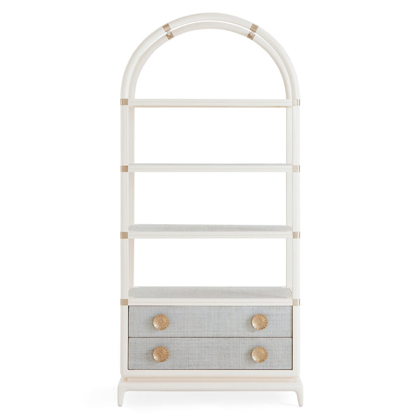 Jonathan Adler Siam Arched Etagere Paynes Gray