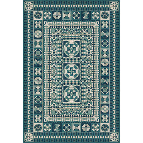 Soldiers Quilt - Trenches in the Sky Vinyl Floorcloth