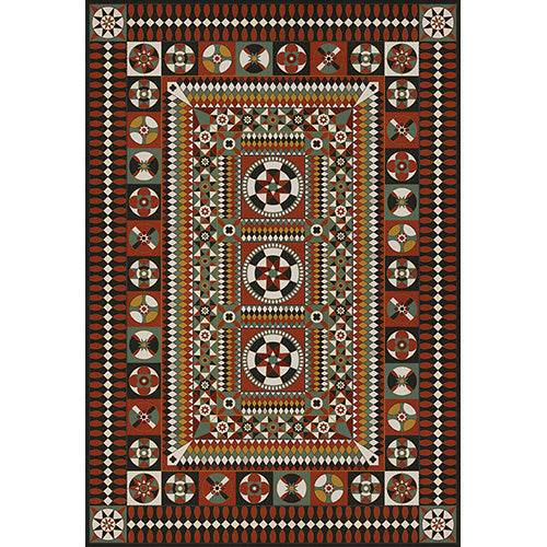 Soldiers Quilt - Uniform Relics Vinyl Floorcloth