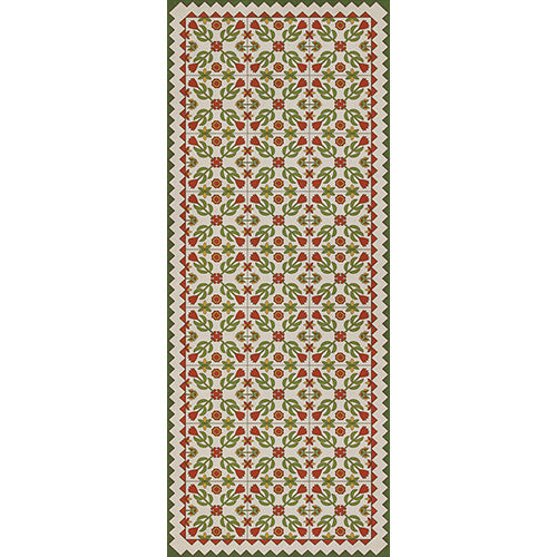 Floral Quilt - Flowers In The Mirror Vinyl Floorcloth