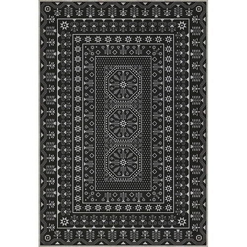 Embroidery - Winters Midnight Vinyl Floorcloth