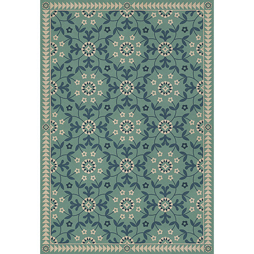 Whig Rose - Life is a Journey Vinyl Floorcloth