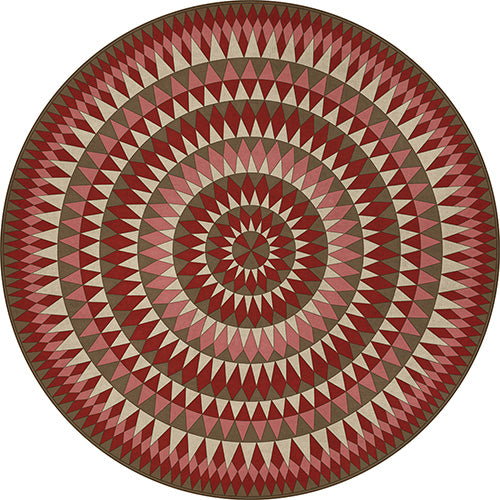 Bulls Eye - Blaze Within Blaze Vinyl Floorcloth