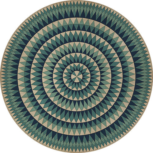 Bulls Eye - Vaulted Wonder Vinyl Floorcloth