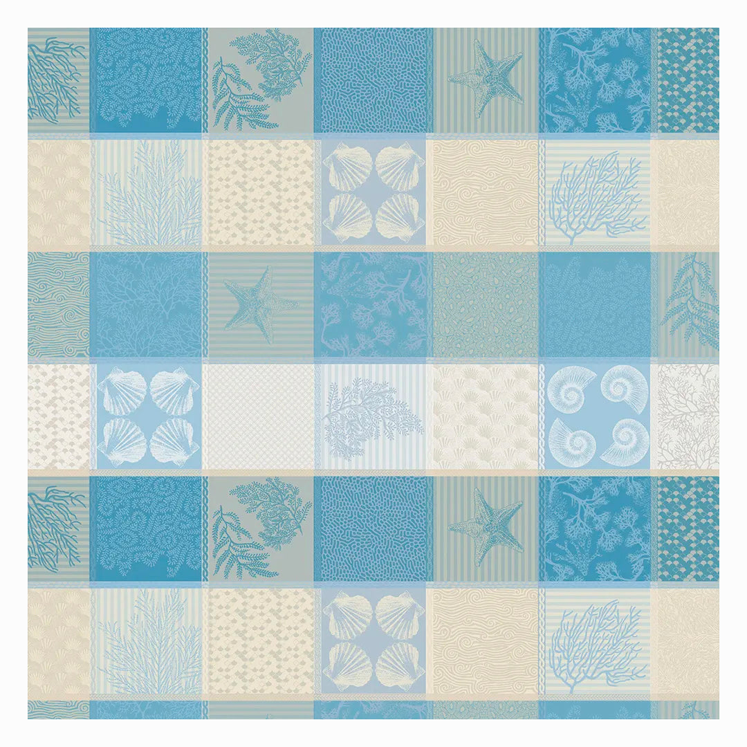 Garnier Thiebaut Mille Oceans Ecume Jacquard Tablecloth