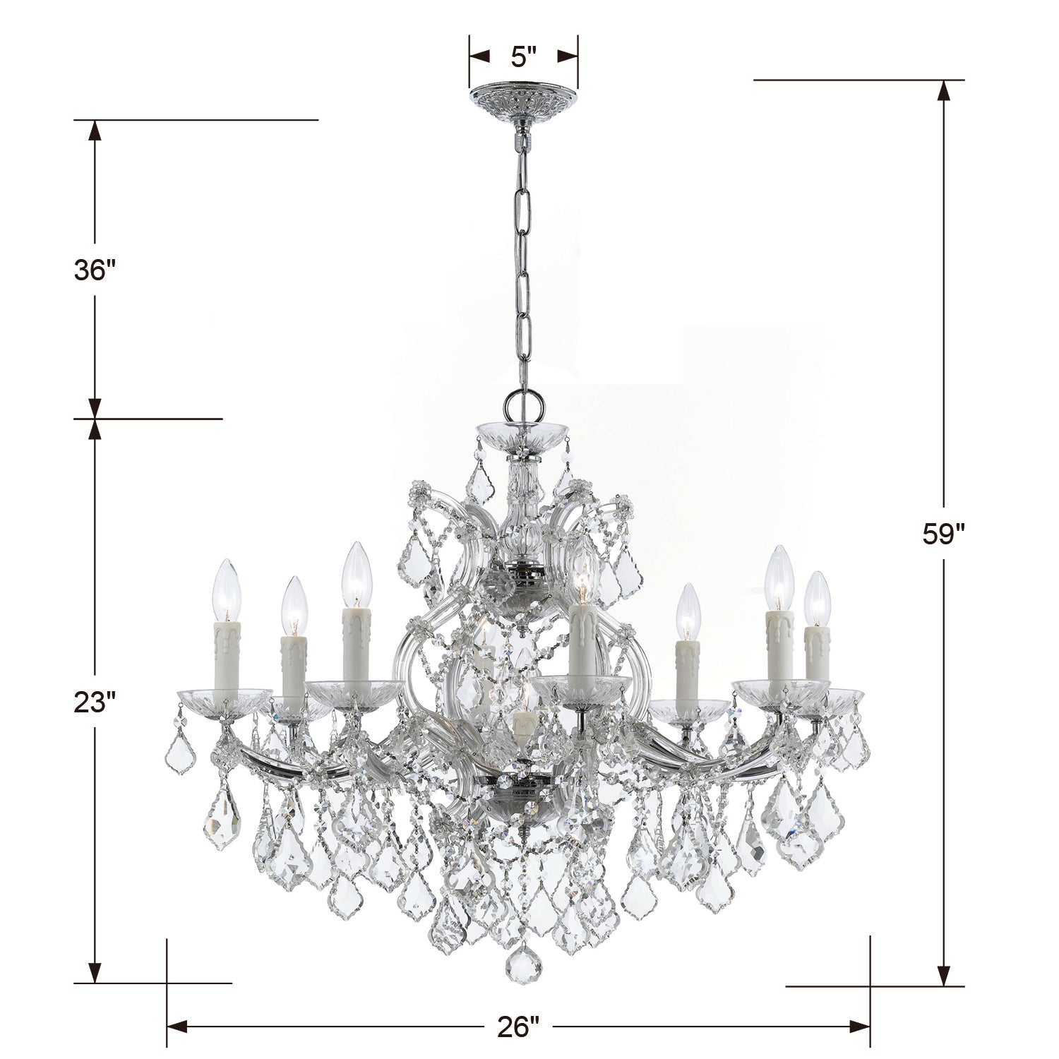 Crystorama Maria Theresa 4408 9-Light Chandelier