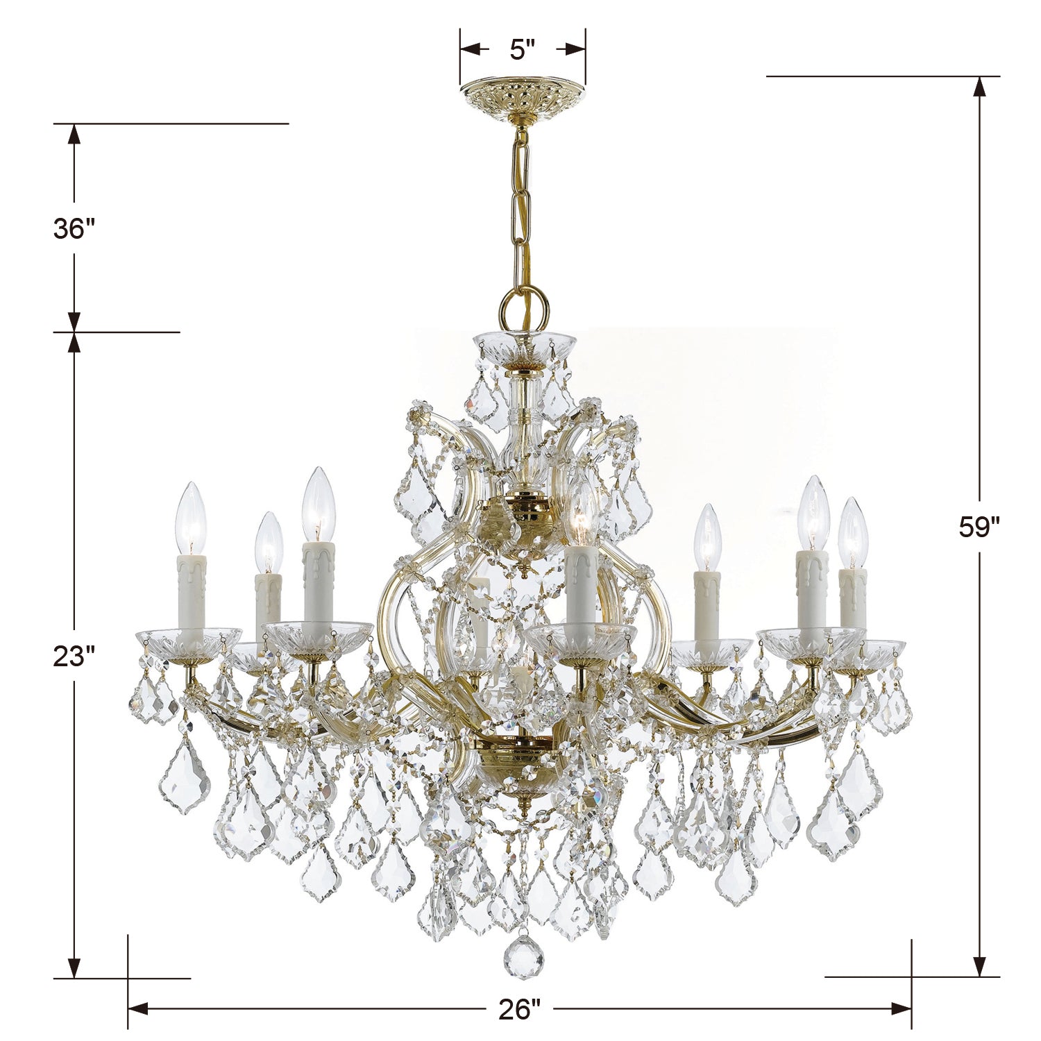 Crystorama Maria Theresa 4408 9-Light Chandelier