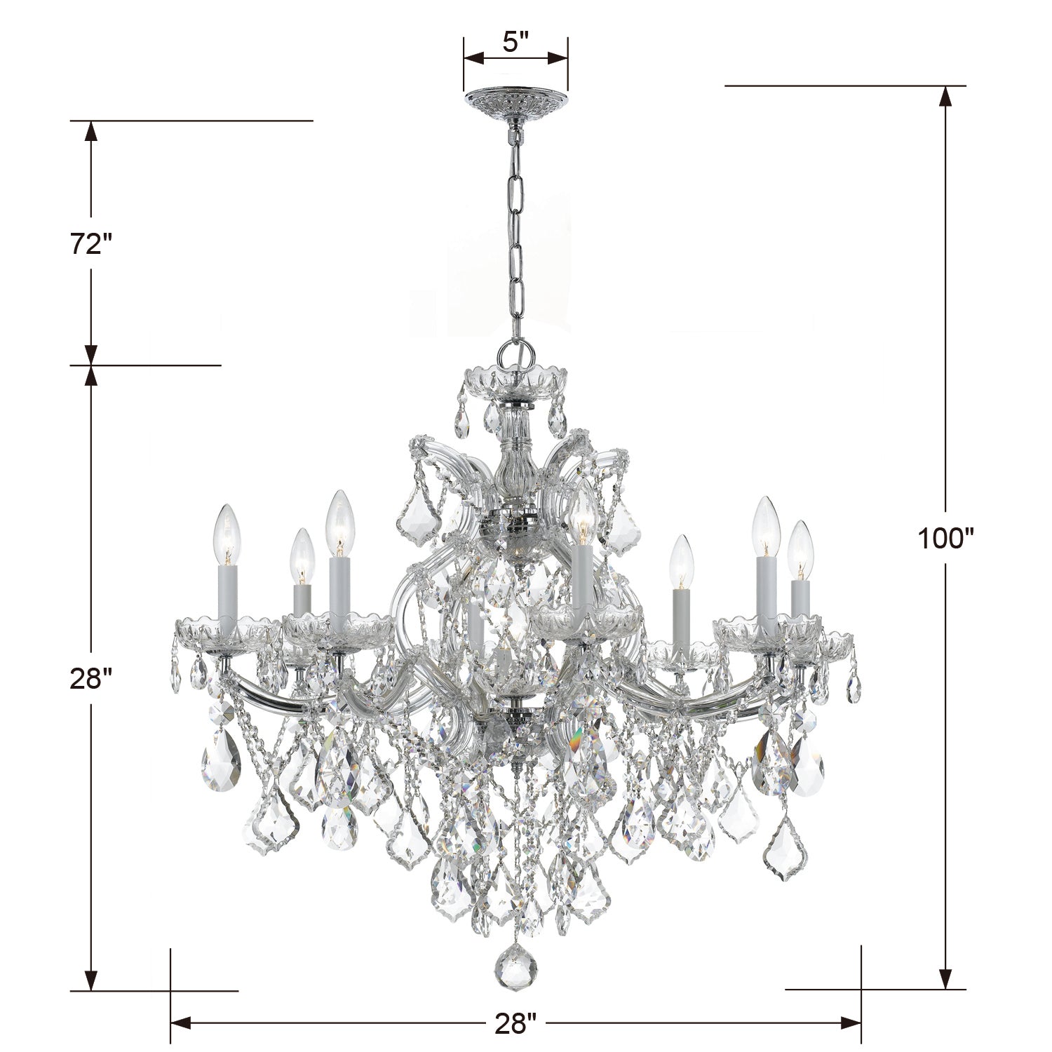 Crystorama Maria Theresa 4409 9-Light Chandelier