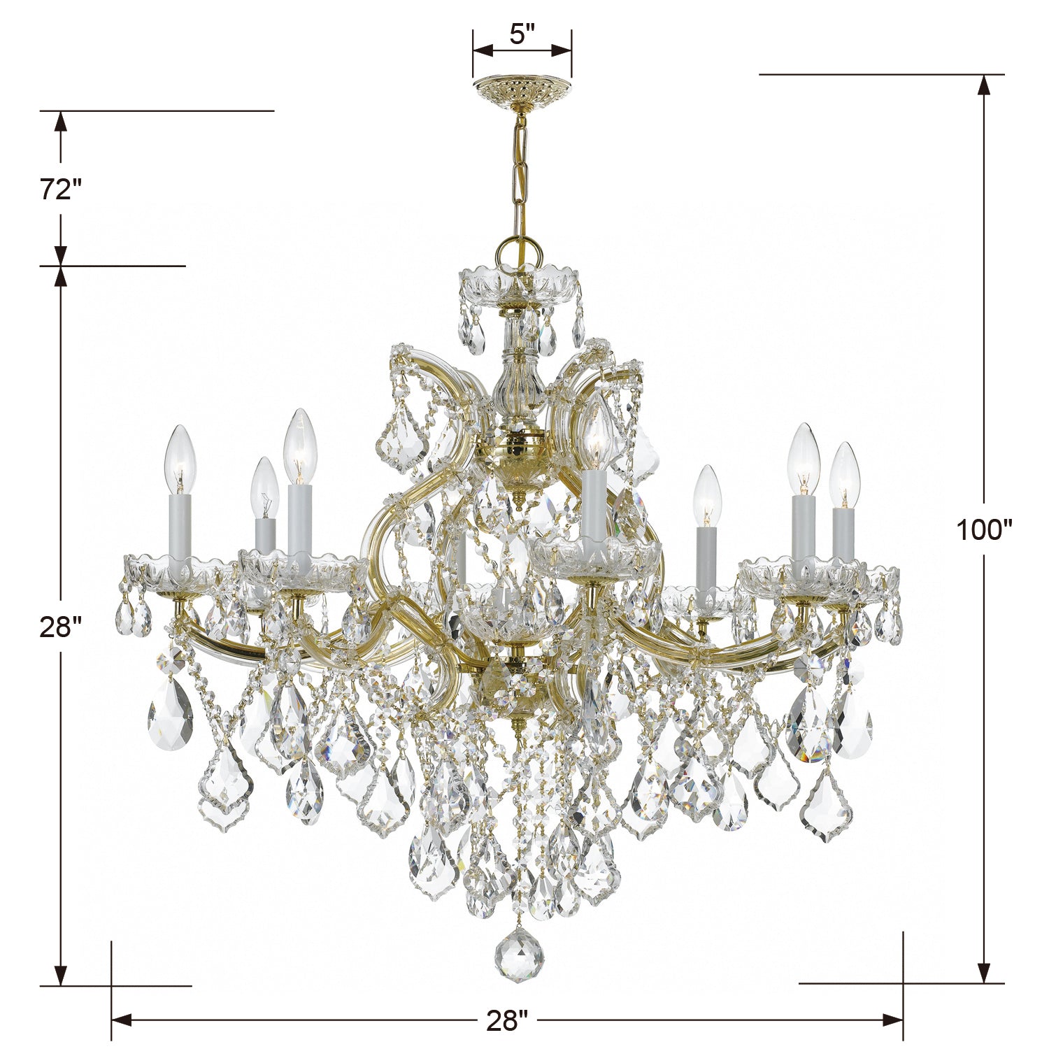 Crystorama Maria Theresa 4409 9-Light Chandelier