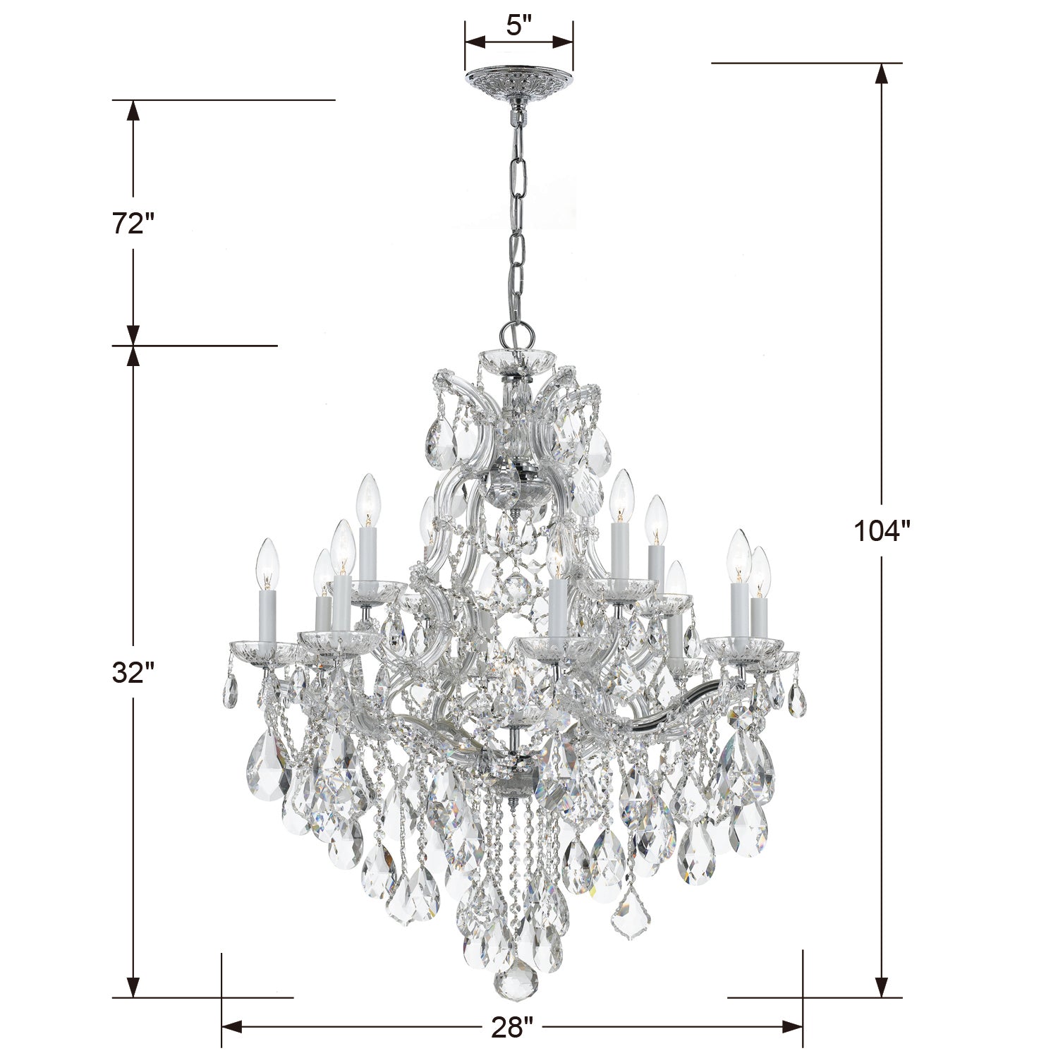 Crystorama Maria Theresa 13-Light Chandelier 4413