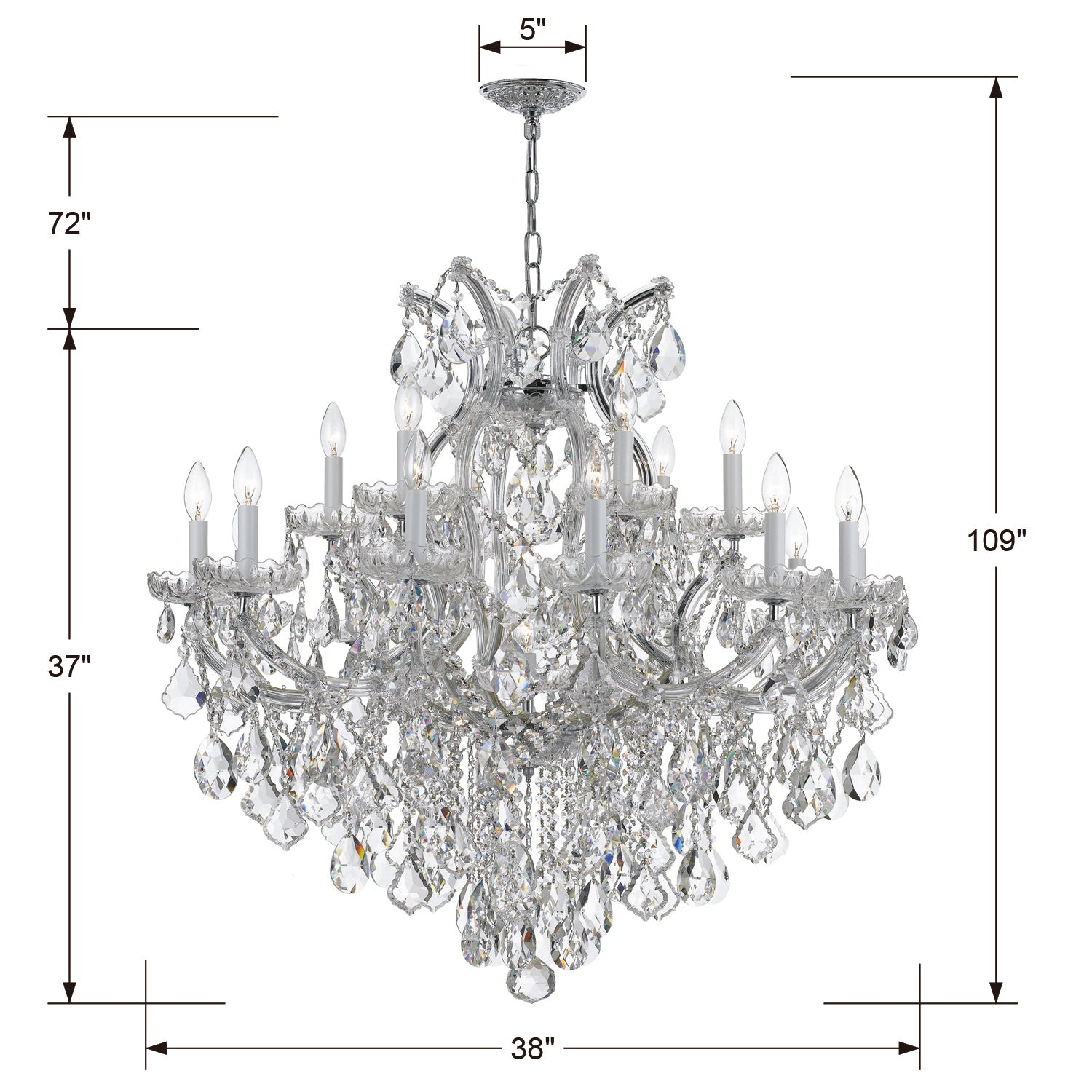 Crystorama Maria Theresa 19-Light Chandelier
