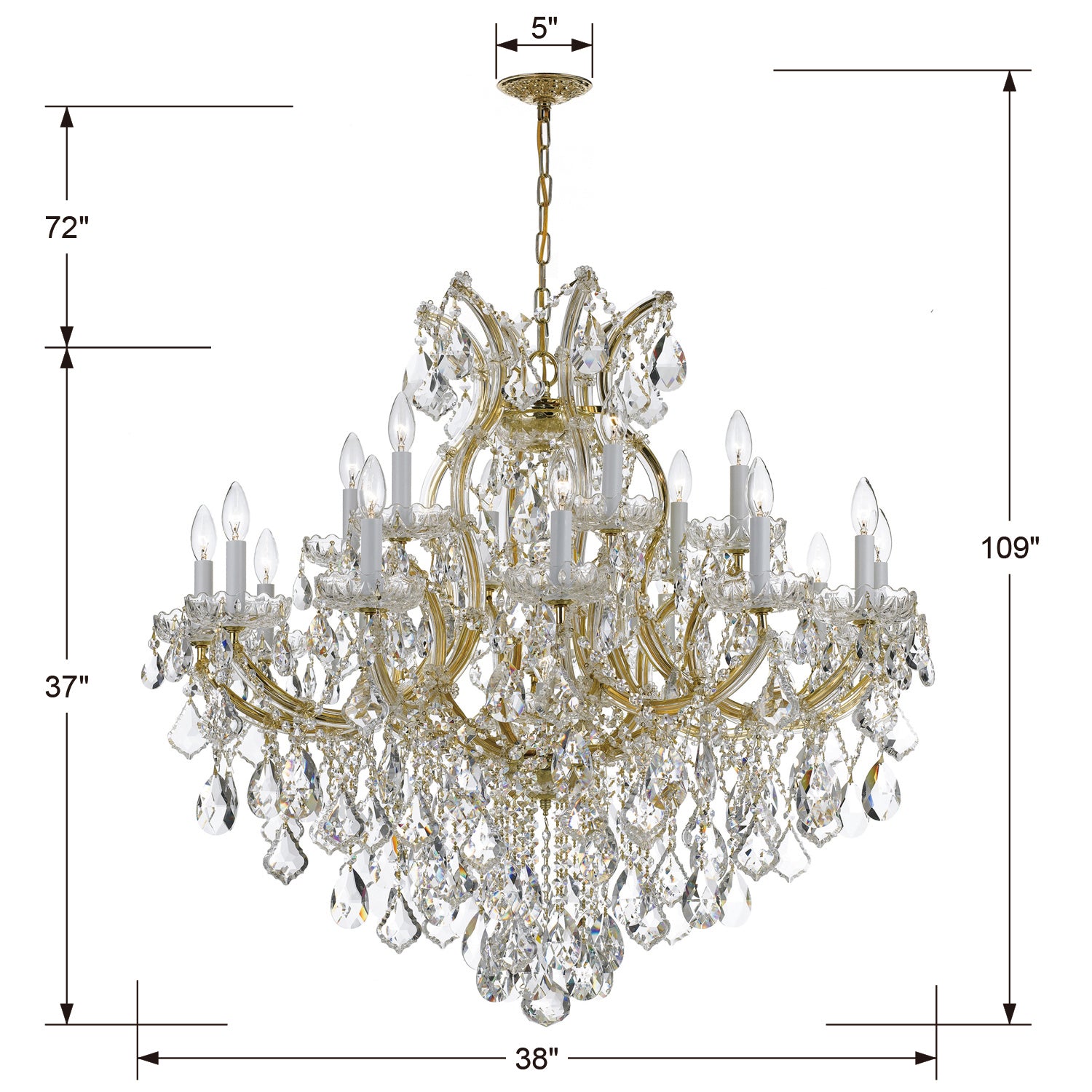 Crystorama Maria Theresa 19-Light Chandelier