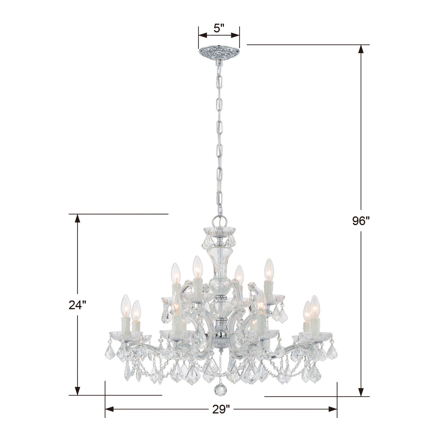 Crystorama Maria Theresa 4479 12-Light Chandelier