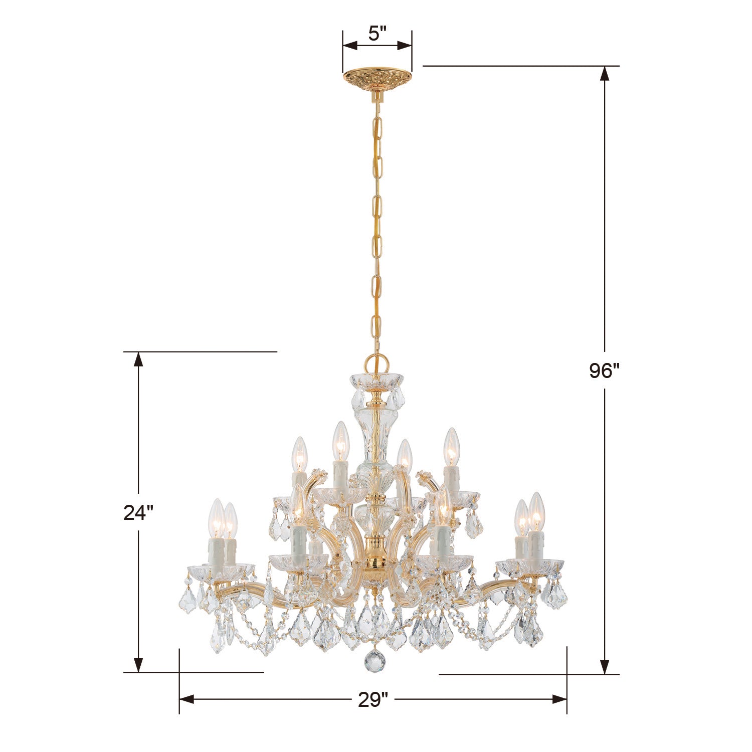 Crystorama Maria Theresa 4479 12-Light Chandelier
