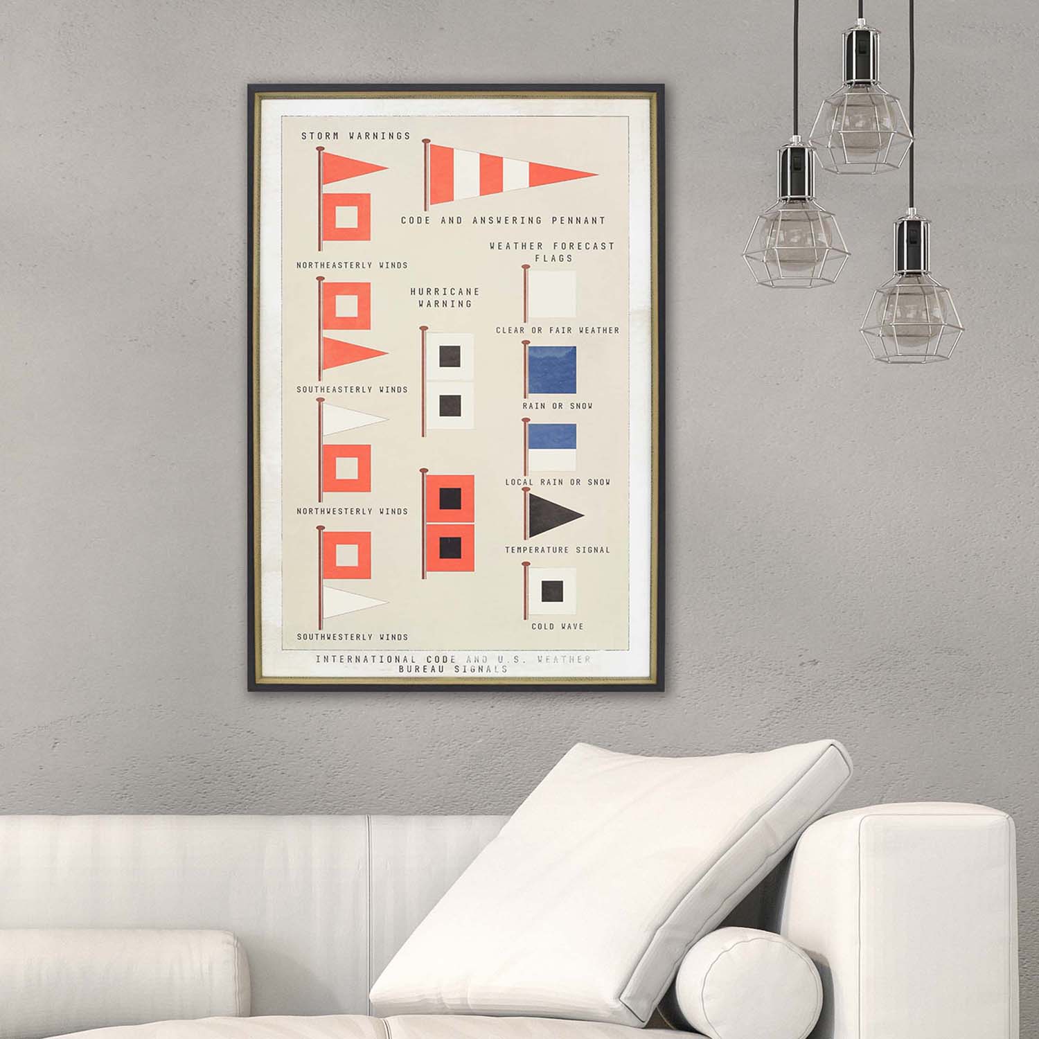 Hurd Storm Flags Framed Art