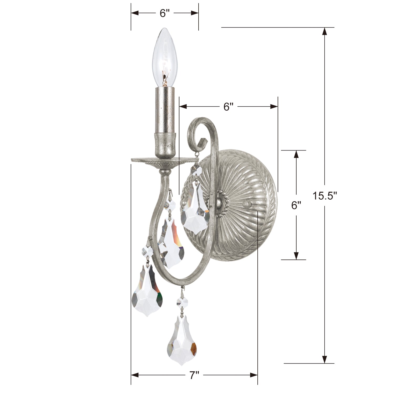 Crystorama Ashton 1-Light Wall Sconce