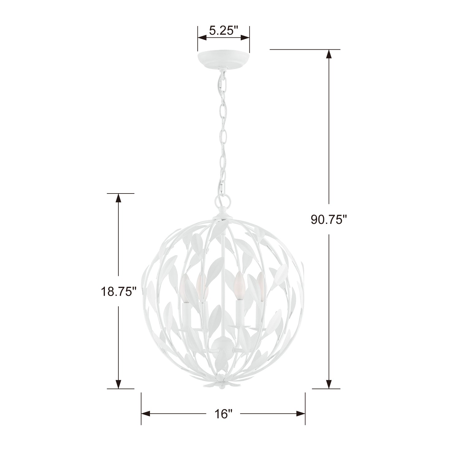 Crystorama Broche 4-Light Mini Chandelier