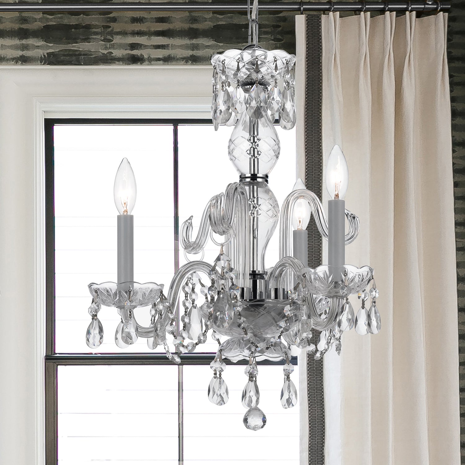 Crystorama Traditional Crystal 5044 3-Light Mini Chandelier