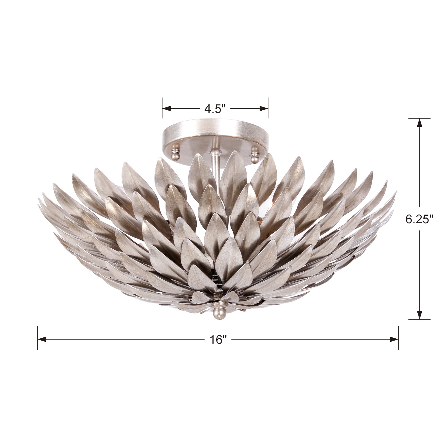 Crystorama Broche 4-Light Semi Flush Ceiling Mount