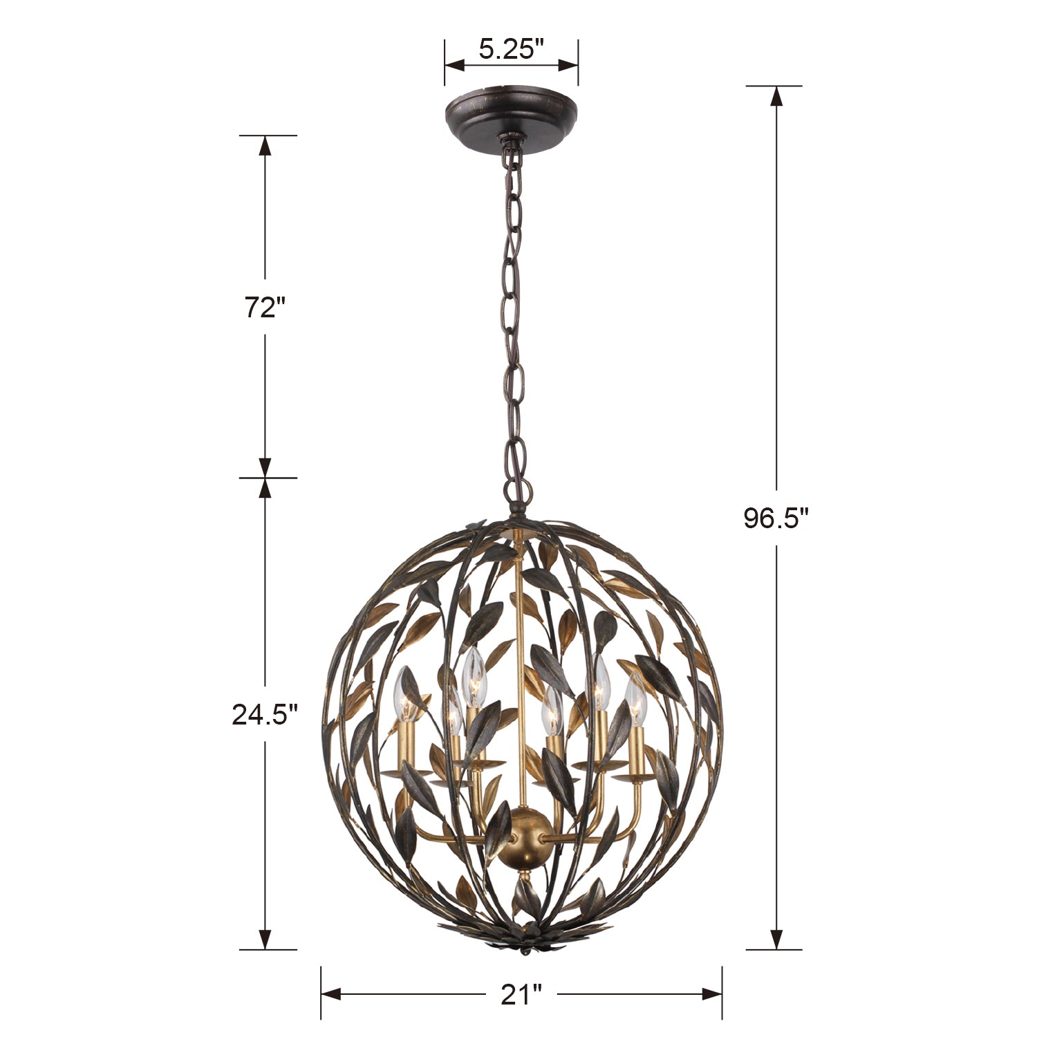 Crystorama Broche 506 6-Light Chandelier