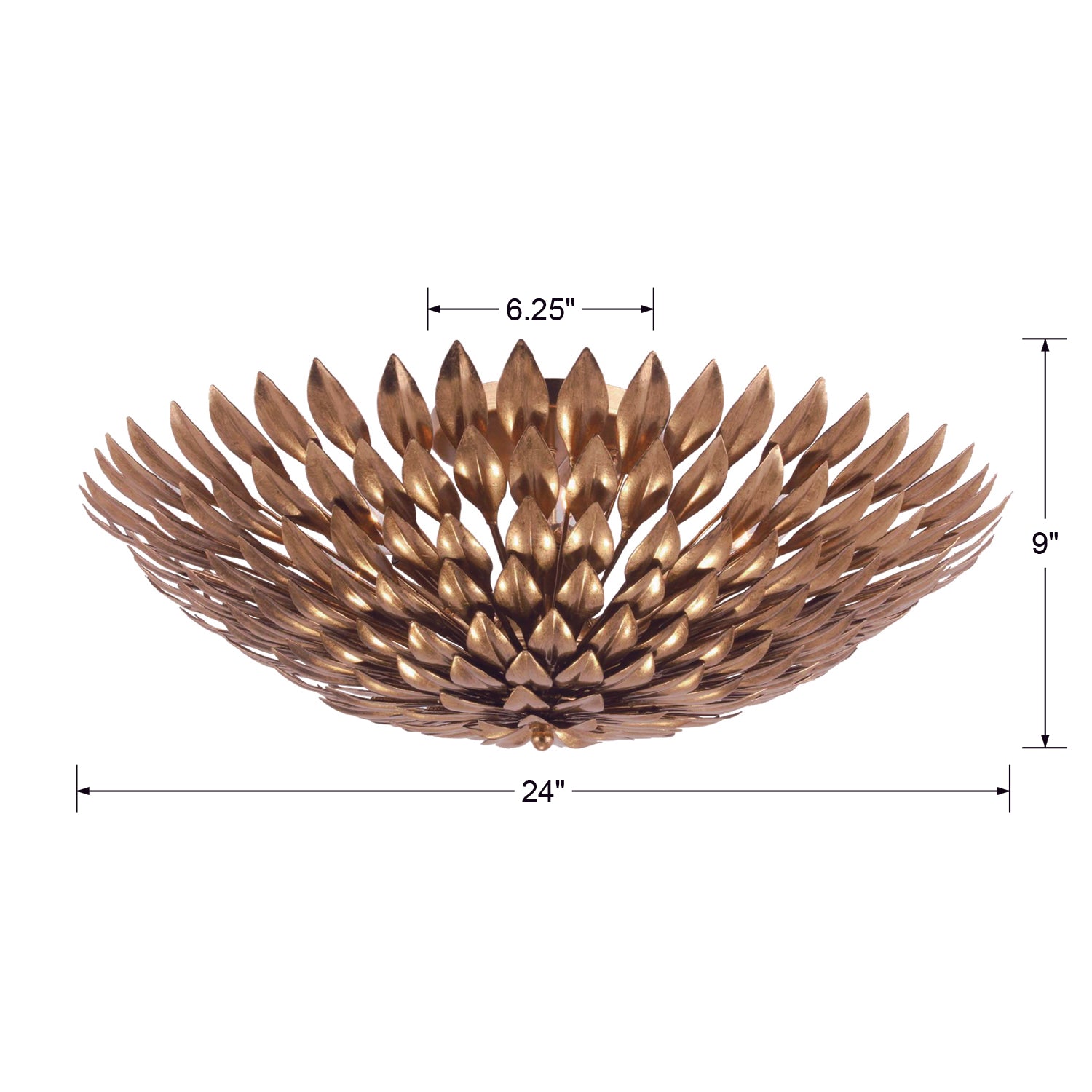 Crystorama Broche 6-Light Flush Ceiling Mount