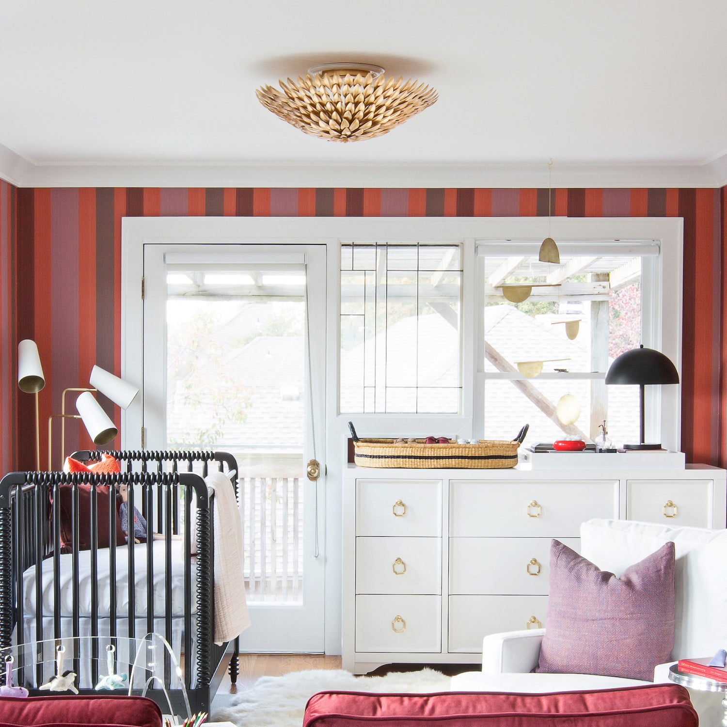 Crystorama Broche 6-Light Flush Ceiling Mount