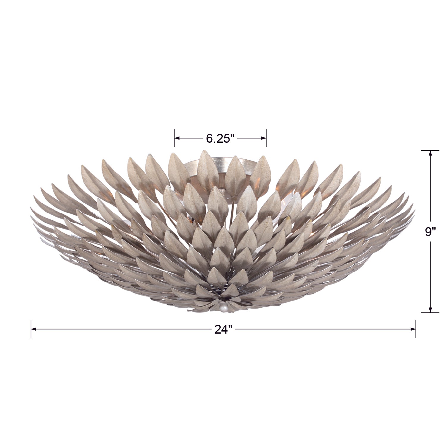 Crystorama Broche 6-Light Flush Ceiling Mount