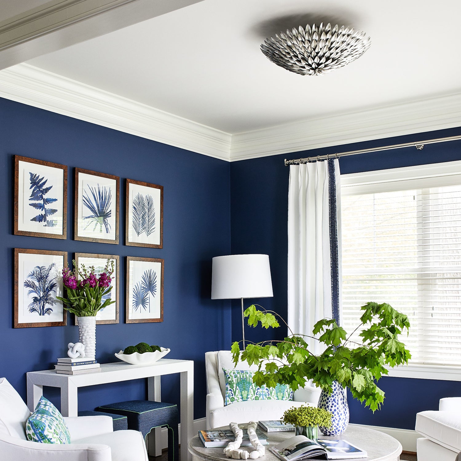 Crystorama Broche 6-Light Flush Ceiling Mount