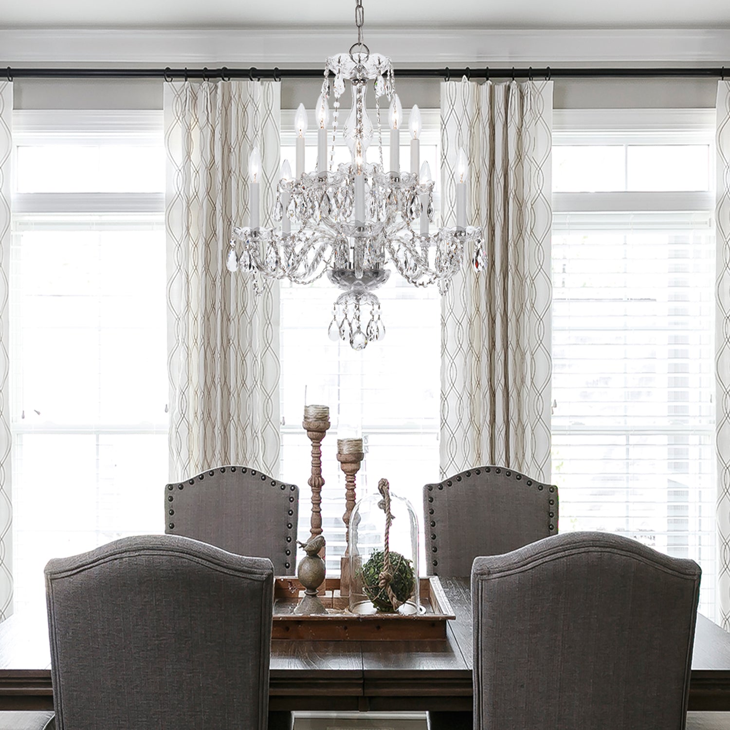 Crystorama Traditional Crystal 5080 10-Light Chandelier