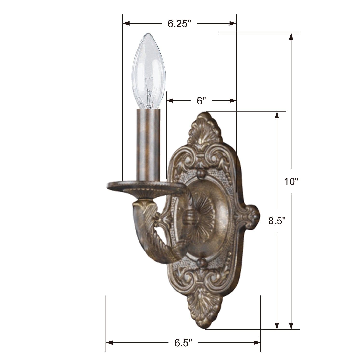 Crystorama Paris Market 5111 1-Light Wall Sconce
