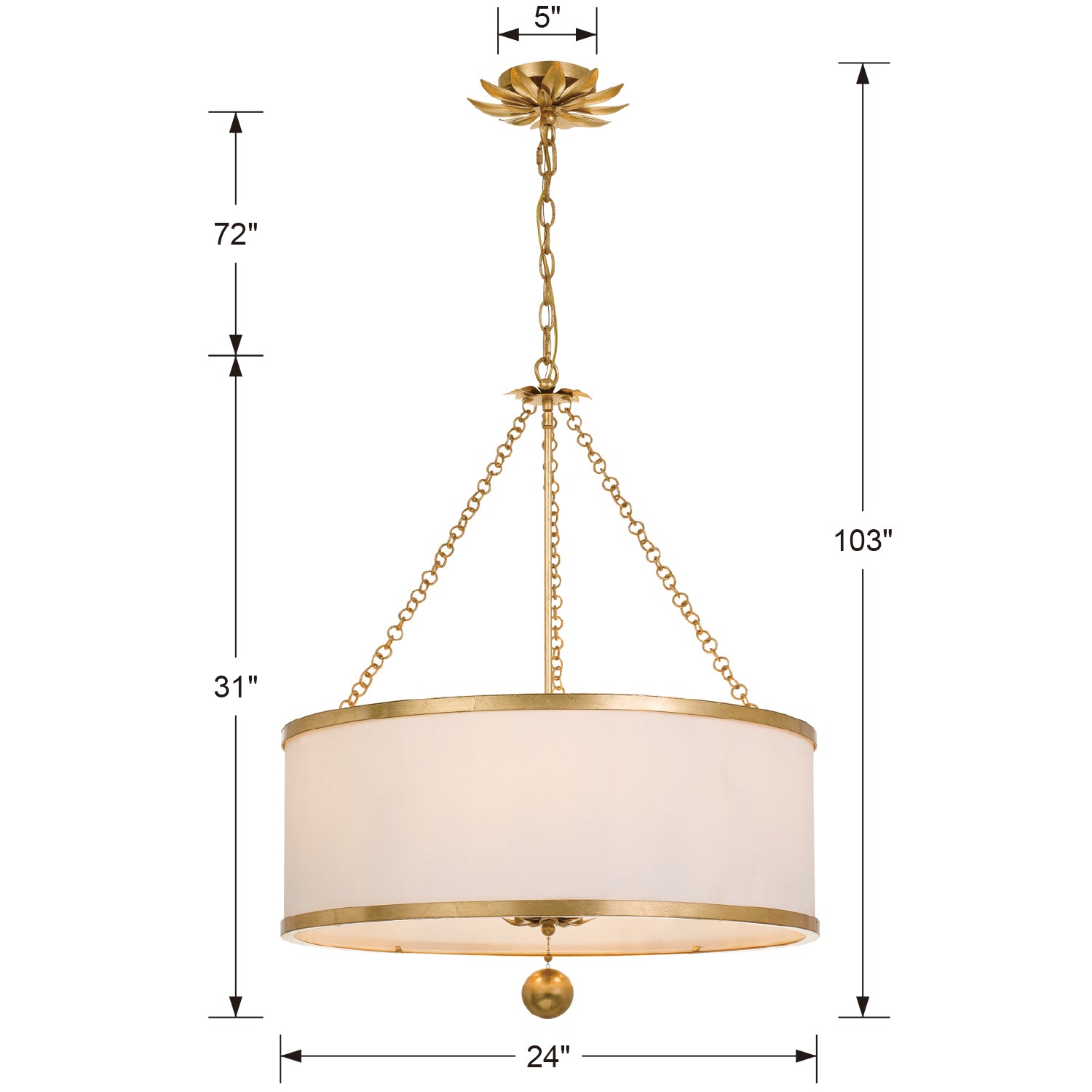 Crystorama Broche 6-Light Chandelier 518