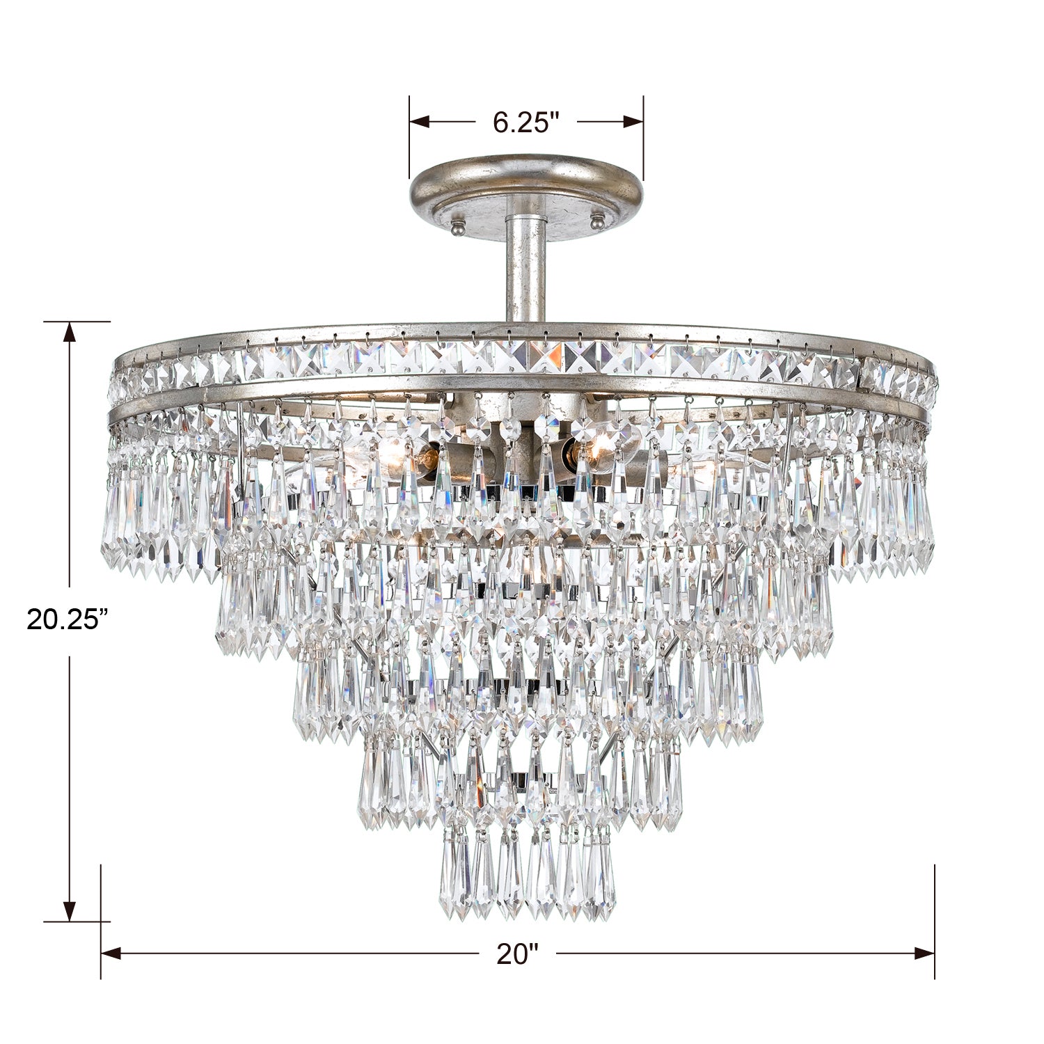 Crystorama Mercer Semi Flush Ceiling Mount