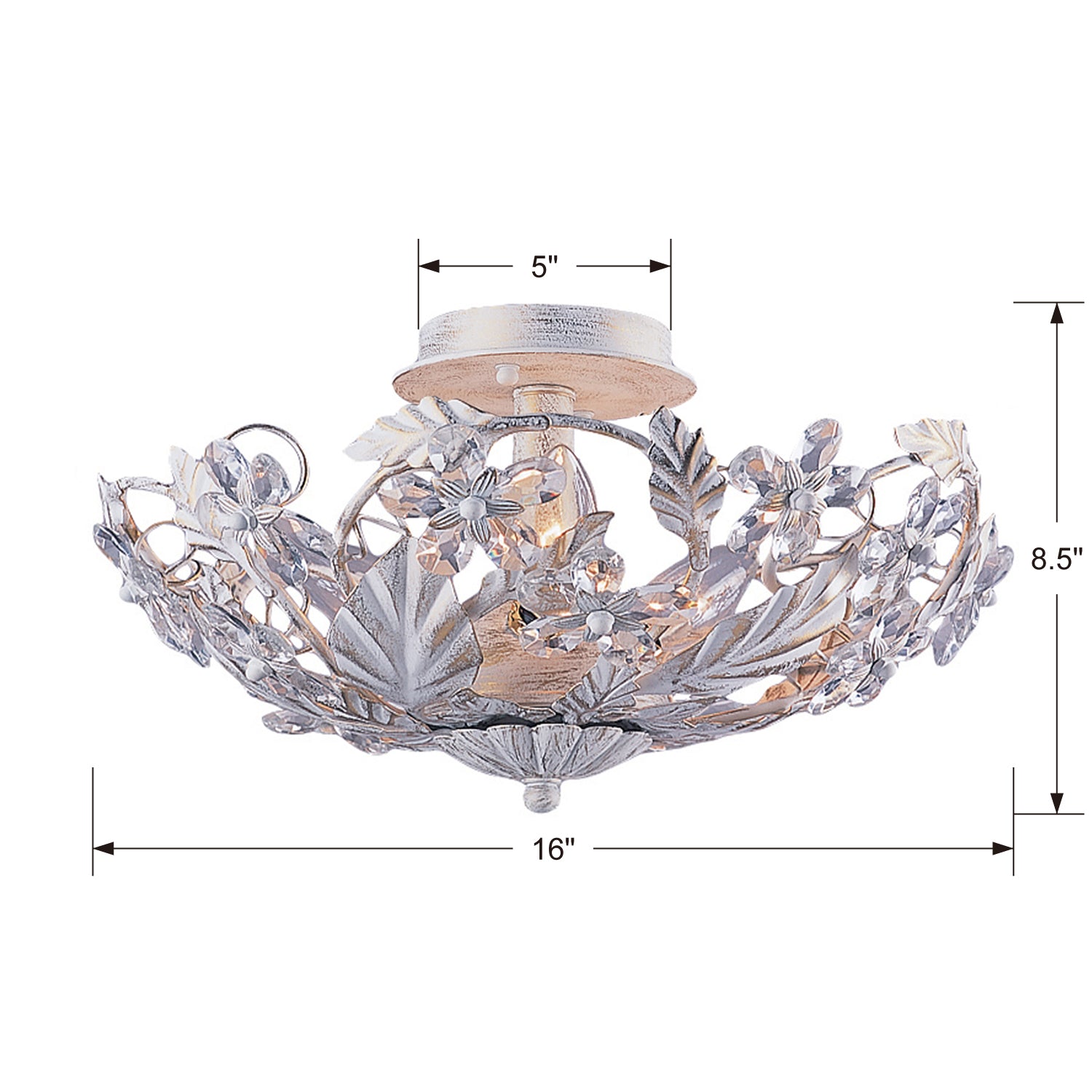 Crystorama Paris Market Semi Flush Ceiling Mount